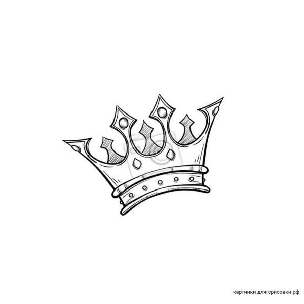 Корона карандашом