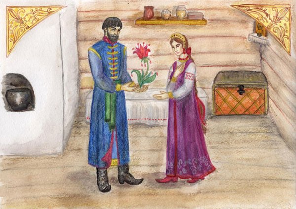 Аленький цветочек рисунок