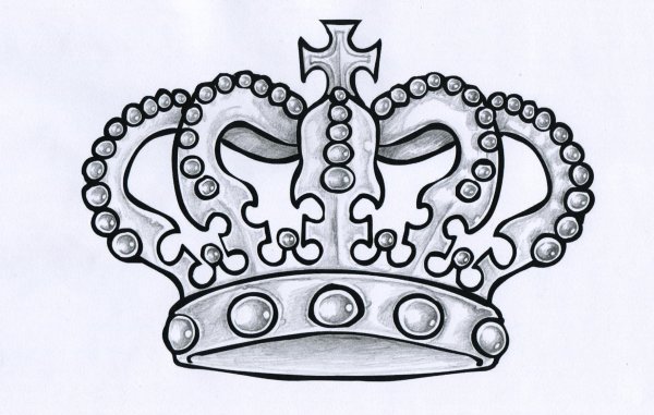 Корона трафарет для вырезания
