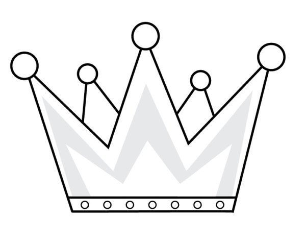 Корона раскраска для детей