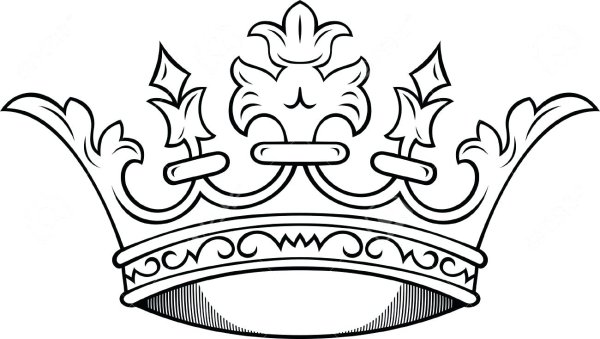 Корона раскраска для детей