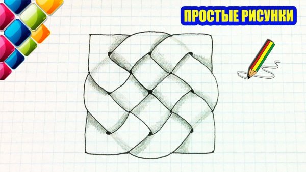 Несложные три д рисунки по клеткам карандашом
