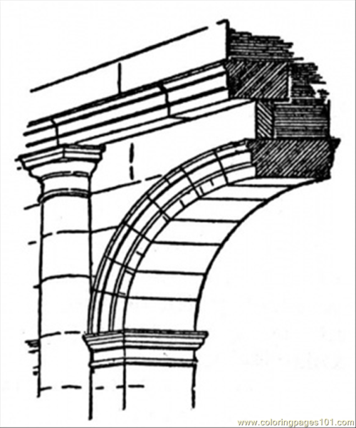 Греческая арка сбоку
