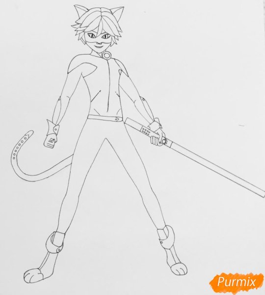 Супер кот карандашом