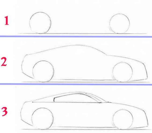 Рисуем машины с детьми 5-6 лет