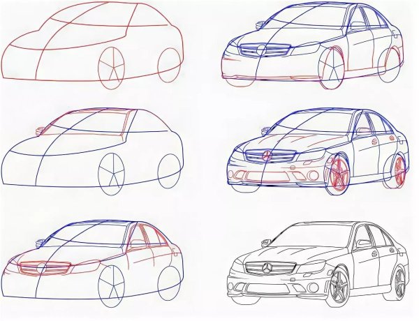 ВАЗ 2107 контур спереди