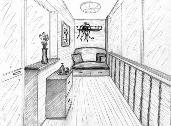 Балкон раскраска