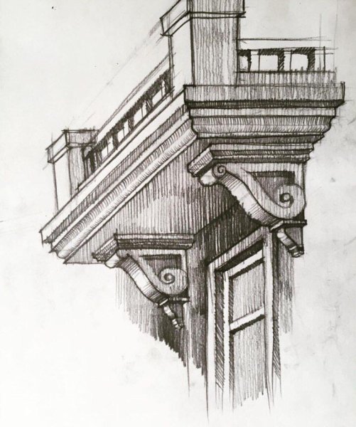 Графическая зарисовка здания