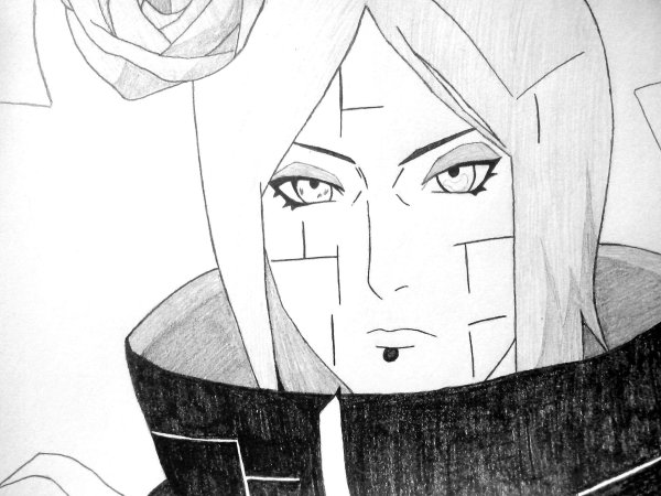 Конан Наруто рисунок карандашом