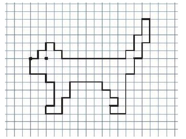 Рисование по клеточкам животных