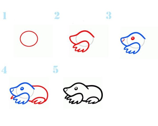 Нарисовать крота