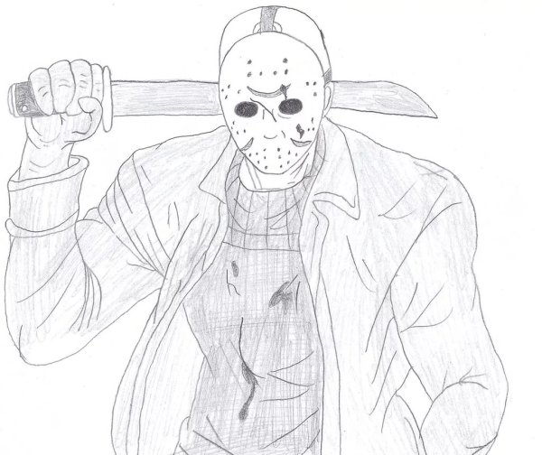 Джейсон Вурхис рисунок