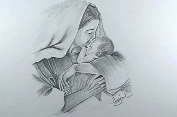 Красивые рисунки для мамы карандашом