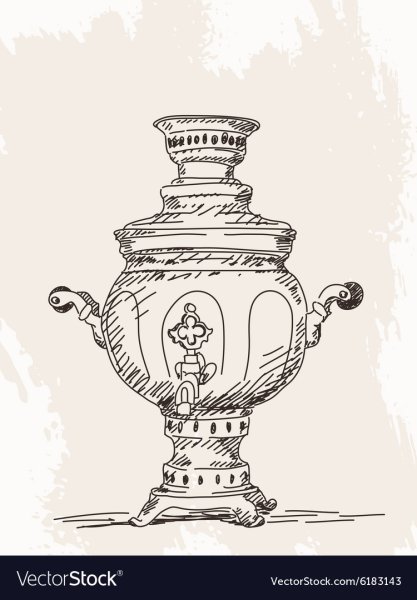 Самовар рисунок для детей легкий