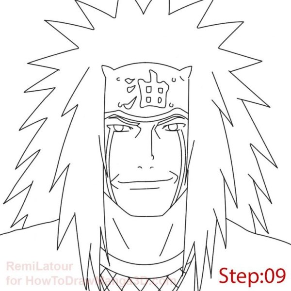 Раскраски аниме Наруто Джирайя