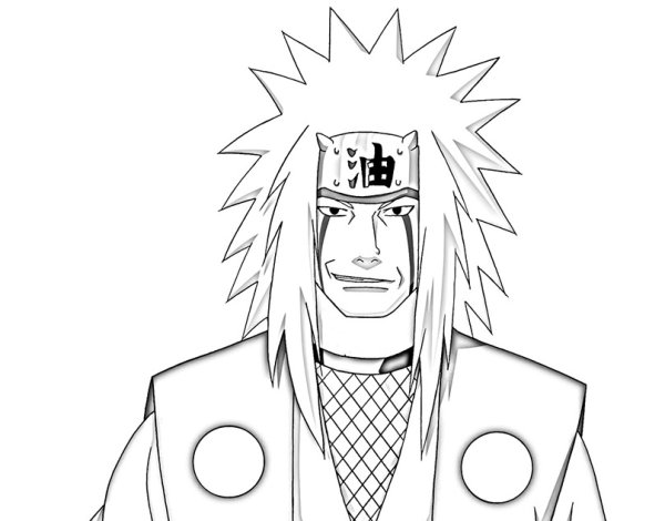 Раскраски Наруто Джирайя
