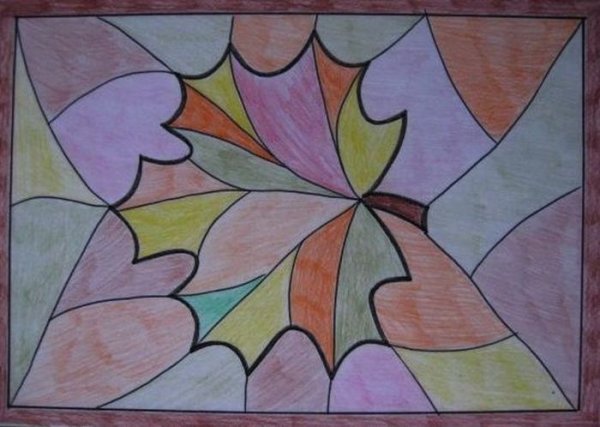 Витраж рисунок карандашом