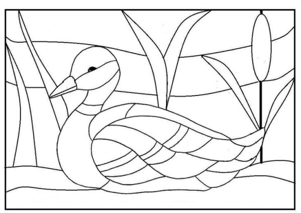 Витраж раскраска для детей