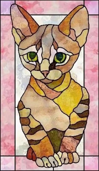 Витраж рисунок животные