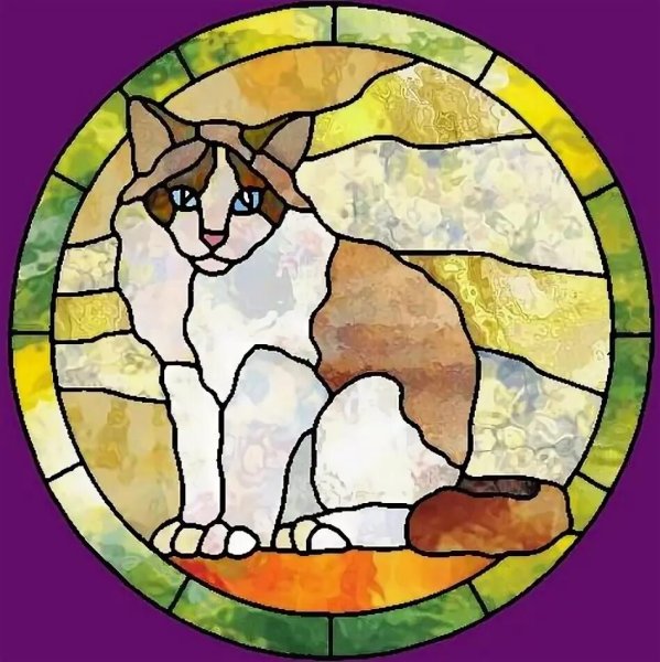 Витраж кошка