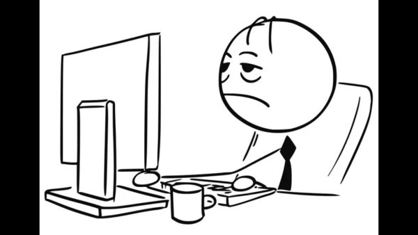 Человек за компьютером