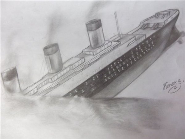 Рисунки Титаника легкие
