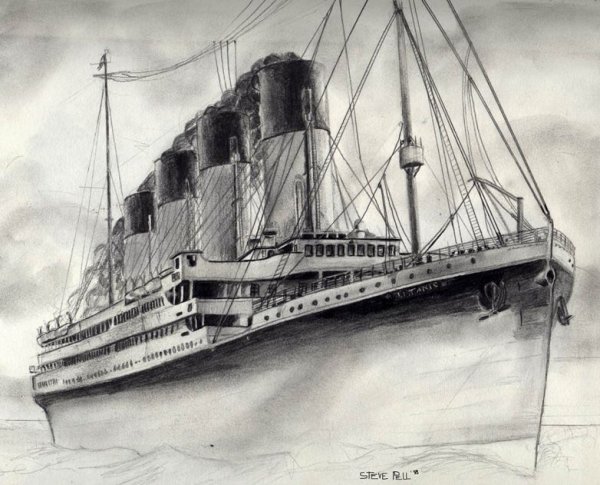 Титаник рисунок