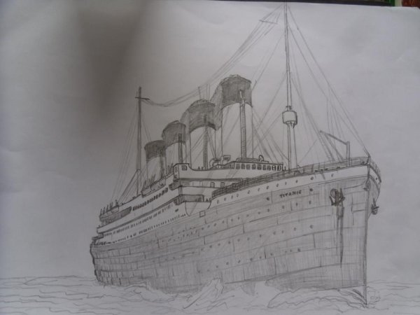 Титаник рисунок корабля