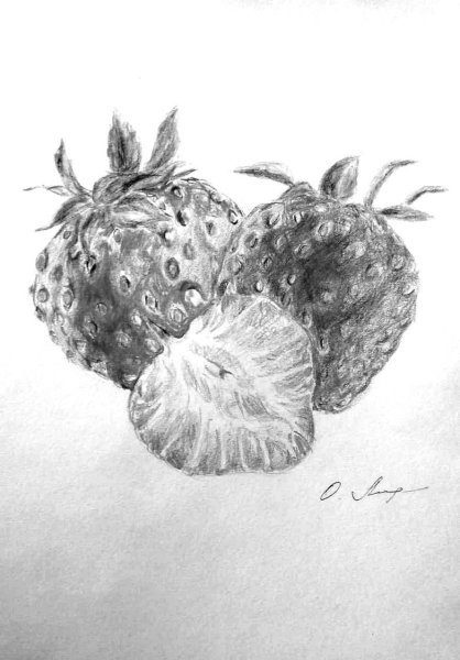 Клубника раскраска для детей