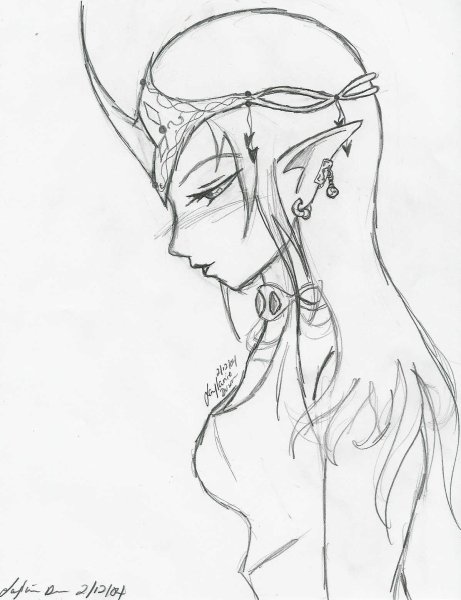 Эльф срисовать