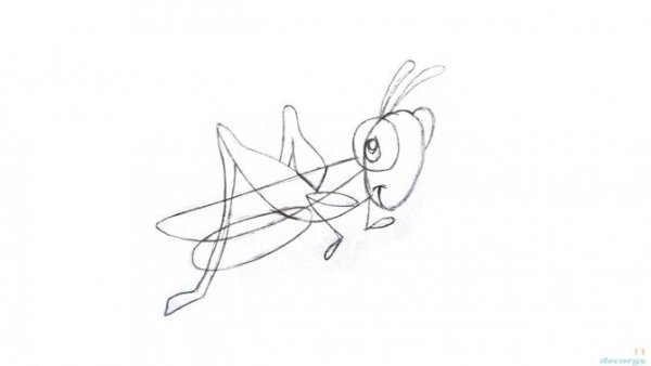 Как нарисовать кузнечика