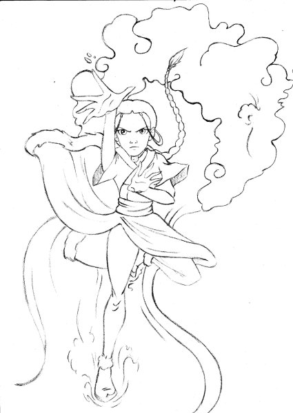 Легенда об Аанге раскраска Катары