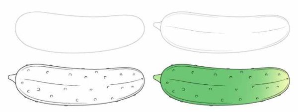 Огурец раскраска