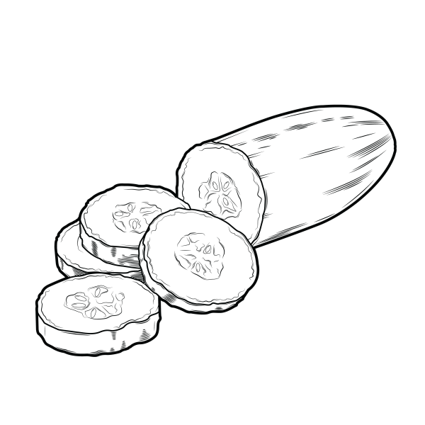 Плакат с огурцами