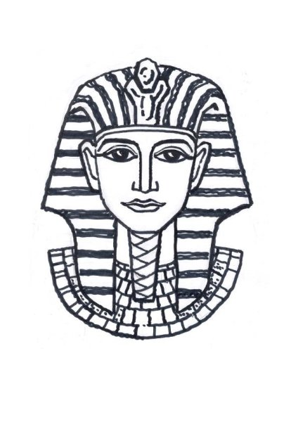 Маска фараона Тутанхамона рисунок