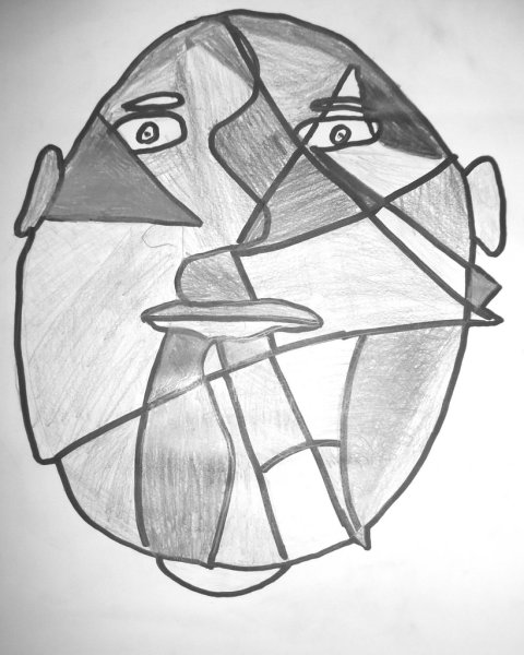 Кубизм раскраска