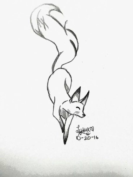 Тату фенек лиса эскизы