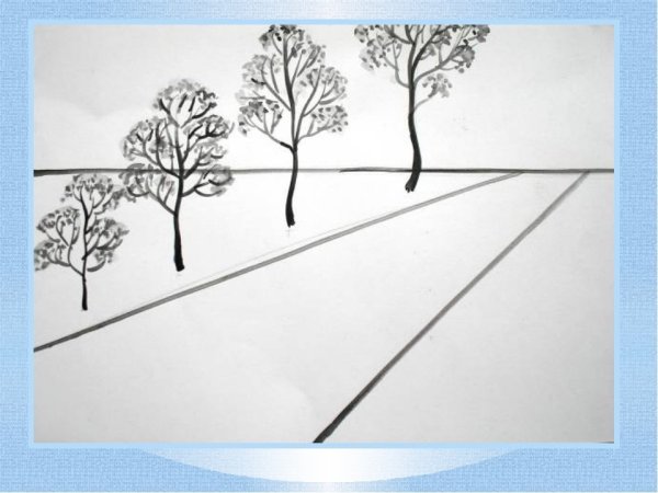 Воздушная перспектива карандашом