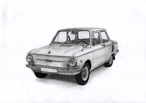 ЗАЗ 965 Запорожец карандашом