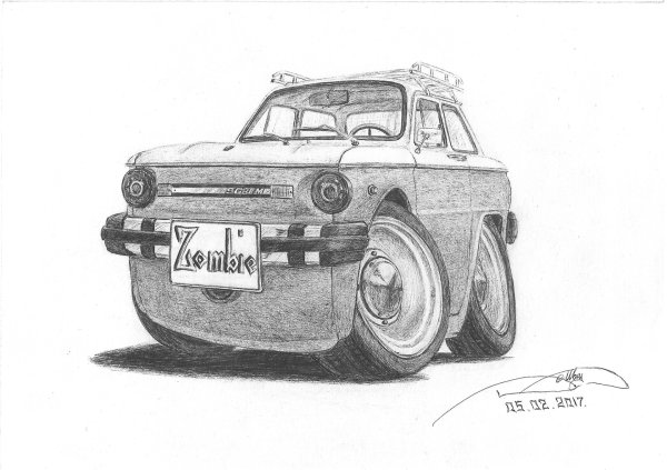 Рисования машин.Москвич