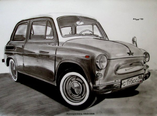 ЗАЗ-965 сбоку вектор