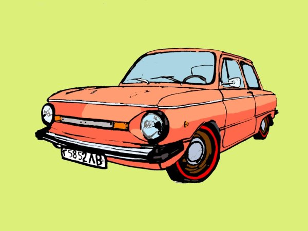 Раскраска ЗАЗ 968