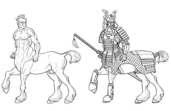 Кентавр раскраска