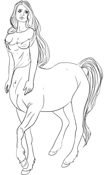 Кентавр раскраска