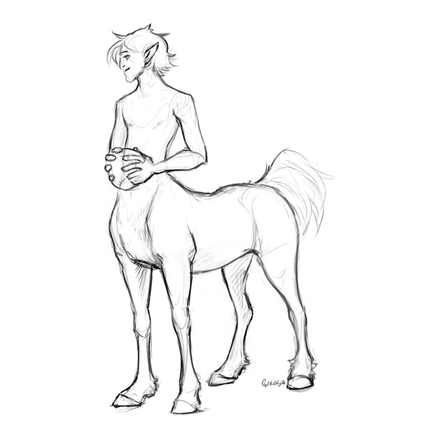 Рисунки кентавра легкие