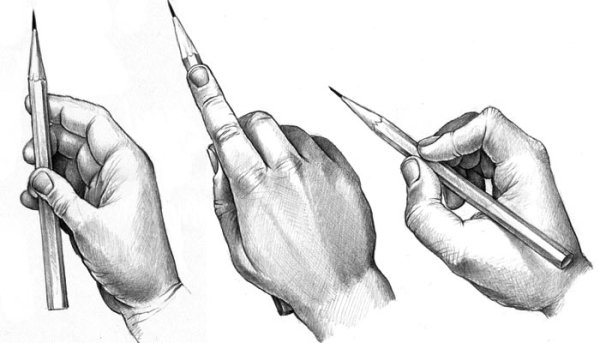 Как правильно держать карандаш при рисовании