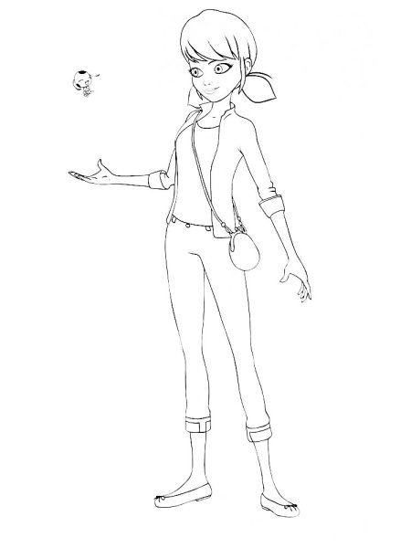 Леди баг Маринетт раскраска