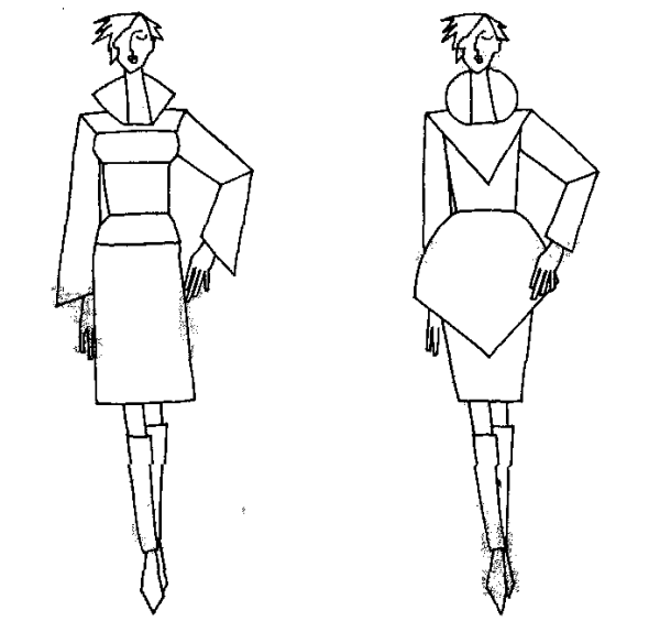 Геометрическая аппликация на одежде
