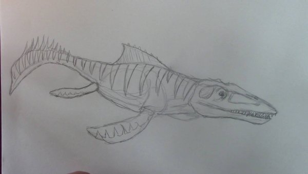 Нарисовать МОЗАЗАВРА