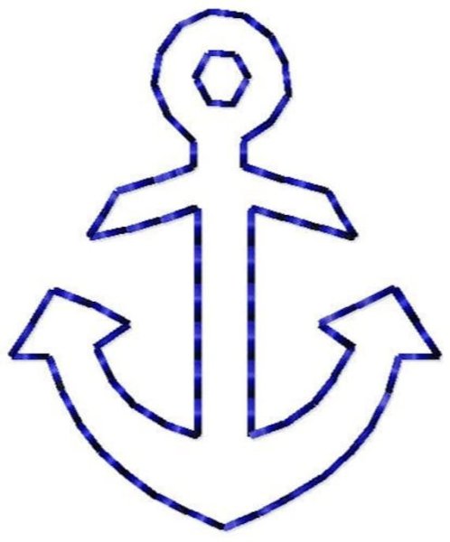 Якорь трафарет для торта